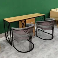 میز ناخن / ترولی طرح چوب / صندلی