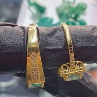 انگشتر طلای زمرد کلمبیا اصل اماراتی|جواهرات|مشهد, دانشجو|دیوار
