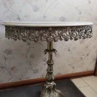 میز برنز آبکاری نقره