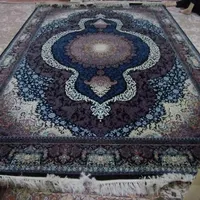 یک جفت فرش ۹متری سورمه ای نو|فرش|ری, |دیوار