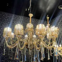 لوستر کریستالی ۱۸ شاخه وارداتی نو