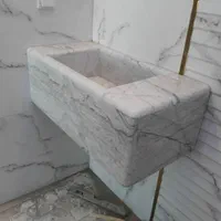 روشویی سنگی سفید و کرم|لوازم سرویس بهداشتی|اراک, |دیوار