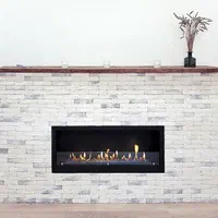 شومینه گازی فلت شیشه کوتاه|بخاری، هیتر، شومینه|لواسان, |دیوار