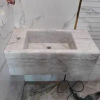 روشویی سنگی سفید و کرم|لوازم سرویس بهداشتی|اراک, |دیوار