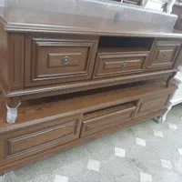 میز تلوزیون روکش چوب بلوط