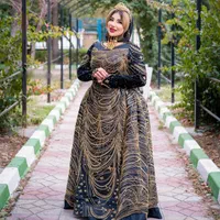 کرایه لباس محلی ترکی و لری سنگدوزی مدل طرح زنجیری|لباس|شیراز, شاهچراغ|دیوار