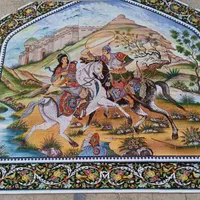 تابلو گل و مرغ مینیاتور کاشی سنتی لعابی کوره ای|خدمات پیشه و مهارت|تهران, توحید|دیوار