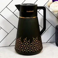 فلاسک سام ست مشکی ۱ لیتر شیشه صورتی|ظروف سرو و پذیرایی|شیراز, عادل آباد|دیوار