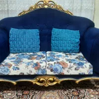 مبل هفت نفره نیم ست با هفت تا کوسن درحد نو|مبلمان خانگی و میز عسلی|نسیم‌شهر, |دیوار