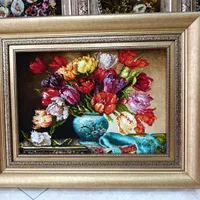 انواع تابلو فرش دستبافت گل مناسب کادو/نقدی واقساطی|تابلو فرش|تهران, لویزان|دیوار