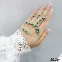 سرویس زنجیری یاقوت کبود نقره سازی رضازاده کد041|بدلیجات|تبریز, |دیوار