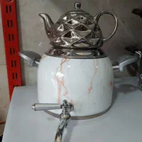 کتری قوری کف چدن دوجداره طرح سنگ سماور ۳کاره|قوری، کتری، قهوه‌ساز دستی|کرج, حصارک بالا|دیوار