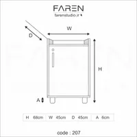 فایل تک کمد لبه دار code 207|جاکفشی، کمد، دراور|تهران, شهرک ابوذر|دیوار