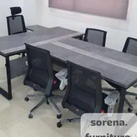 میزکنفرانس/میزریاست پایه فلزی/صندلی توری/پیشخوانmd|دفتر کار|تبریز, |دیوار