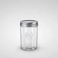 ظرف جار سزار 350cc با درب نقره ای ،پت