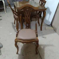 میز و صندلی مدل گیتاری تمام چوب راش|میز و صندلی غذاخوری|مشهد, حضرت حجت|دیوار