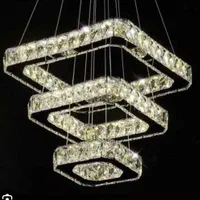 لوستر کهکشانی مربع سه حلقه 50*30*15|لوستر و چراغ آویز|بروجرد, |دیوار