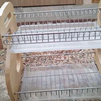 آبچکان کنار سینک طرح استیل اصل و چوب راش