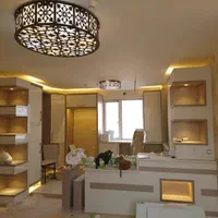 لوستر سقفی چوبی دایره طرح گل ، اسلیمی و...|لوستر و چراغ آویز|تبریز, |دیوار
