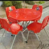 میزو صندلی پلاستیکی پایه فلزی|میز و صندلی غذاخوری|کرمانشاه, |دیوار