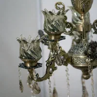 لوستر 6شعله برنزی|لوستر و چراغ آویز|مشهد, سیس‌آباد|دیوار