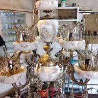 لوستر چینی برنز عرشیا 4شاخه 8لامپ