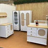 سرویس خواب چوب کودک و نوجوان مدل حصیری