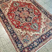 قالیچه دستباف هریس تبریز آنتیک نقش تاجری رنگ گیاهی