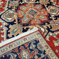 قالیچه دستباف هریس تبریز آنتیک نقش تاجری رنگ گیاهی|فرش|تهران, بازار|دیوار