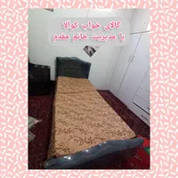 تخت خواب یک ۱نفره لمسه(تختخواب ۱یکنفره تشک رویال)|تخت و سرویس خواب|مشهد, شفا|دیوار
