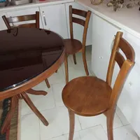 میزناهارخوری چوبی|میز و صندلی غذاخوری|شاهین‌شهر, نظامی|دیوار
