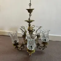 لوستر ۵ شاخه ای برنجی