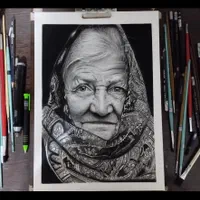 سفارش تابلو سیاهقلم و گچ پاستل هدیه ای ماندگار|تابلو، نقاشی، عکس|شیراز, نیایش|دیوار