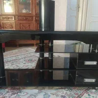میز تلویزیون تمام شیشه ای 6 میل دو کشوی جادار|میز تلویزیون|اسلام‌شهر, باغ فیض|دیوار