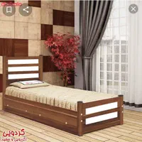 تخت تکنفره عرض ۹۰ مدل آرامش . روژان .|تخت و سرویس خواب|الوند, |دیوار