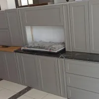 کابینت آشپزخانه/نئوکلاسیک سفید طوسی/ساده شیک زیبا|مصالح و تجهیزات ساختمان|خمینی‌شهر, |دیوار