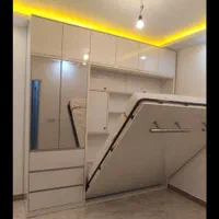 تخت تاشو یکنفره/دونفره کمجا/تخت جکدارتختخواب شرکتی|تخت و سرویس خواب|کرمانشاه, |دیوار
