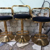 صندلی اپن بار لوکس طلایی تعداد ۳ عدد