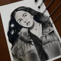 نقاشی طراحی چهره پرتره سیاه قلم عکس هدیه خاص ارزان