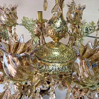 لوستر  ۲۰ شعله تمام برنج طوق ۲۶ سایز بزرگ|لوستر و چراغ آویز|بروجرد, |دیوار