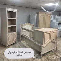 سرویس تخت و کمد نوزادی گونش|تخت و سرویس خواب|اردبیل, |دیوار