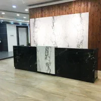 میزکانترپیشخوان منشی MDFهایگلس ملزوم مطب سونوگرافی