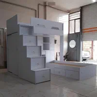 تخت خواب دو طبقه مدل شهر کودک تختخواب سیسمونی|تخت و سرویس خواب|تبریز, |دیوار