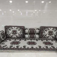 پشتی شاه نشین 7تیکه با پارچه ترمه باضمانت