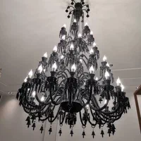 آویز لوستر بلوری شاین سیاه