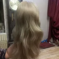 کلاهگیس(پوستیژ)مو بلند بلوند کنفی الیاف شبه طبیعی
