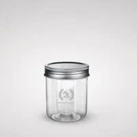 ظرفجار درب فلزی نقره ای طرح سزار حجم250ccپلاستیکی