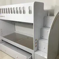 تخت دوطبقه پله ممبری mdf|تخت و سرویس خواب|کرمان, |دیوار