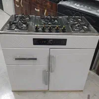 اجاق گاز کابینتی رنگبندی وطرح‌ متنوع مدل چدن گرد۹۹