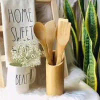 ست کفگیر و ملاقه بامبو|ظروف پختوپز|کرمان, |دیوار